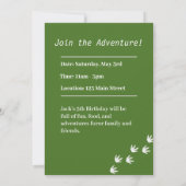 T-Rex Dinosaurus Avontuur Verjaardag Feest Uitnodi Kaart (Achterkant)