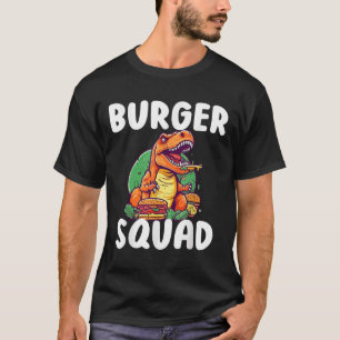 T-rex Dinosaurus Burger Squad Hamburger Liefhebber T-shirt