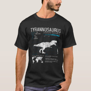 T Rex Dinosaurus Feiten Tyrannosaurus Paleontologi T-shirt
