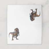 T Rex Dinosaurus Gevouwen Plaats Kaart Plaatskaartje (Buitenkant ongevouwen)