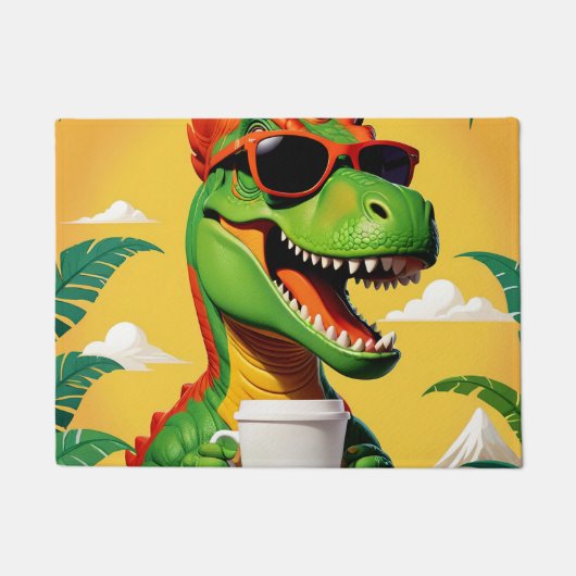 T-rex dinosaurus grappig deurmat (Voorkant)