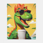 T-rex dinosaurus grappig fleece deken (Voorkant)