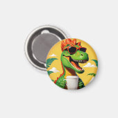 T-rex dinosaurus grappig magneet (Voorkant / Achterkant)