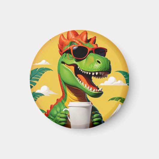 T-rex dinosaurus grappig magneet (Voorkant)