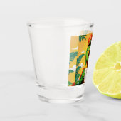 T-rex dinosaurus grappig shot glas (Links)