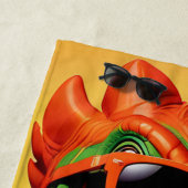 T-rex dinosaurus grappig strandlaken (In situ)