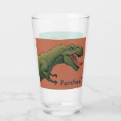 T-Rex dinosaurus heeft dorst! kopje Drink glas (Achterkant)