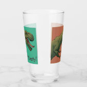 T-Rex dinosaurus heeft dorst! kopje Drink glas (Links)