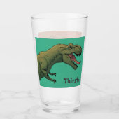 T-Rex dinosaurus heeft dorst! kopje Drink glas (Voorkant)