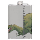 T-Rex dinosaurus heeft dorst! Pocket Heupfles (Achterkant)