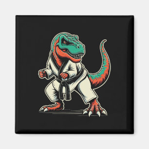 T-rex dinosaurus karate taekwondo vechtsporten  magneet