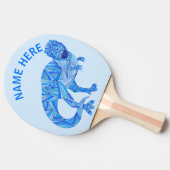 T-rex dinosaurus kleurrijk prehistorisch dier tafeltennisbatje (Zijkant)