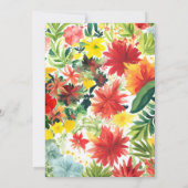 T-Rex Dinosaurus Kleurrijke Bloemen Meisje Verjaar Kaart (Achterkant)