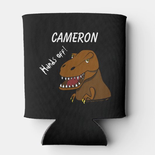 T-rex Dinosaurus Koelbox Gepersonaliseerde Naam Ki Blikjeskoeler (Achterkant)