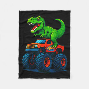 T-Rex Dinosaurus Monstertruck Jongens Verjaardag S Fleece Deken