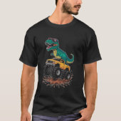 T Rex dinosaurus monstertruck T Rex monstertruck T-shirt (Voorkant)