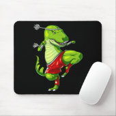 T-rex dinosaurus Muay Thai Boksen Karate Martial A Muismat (Met muis)