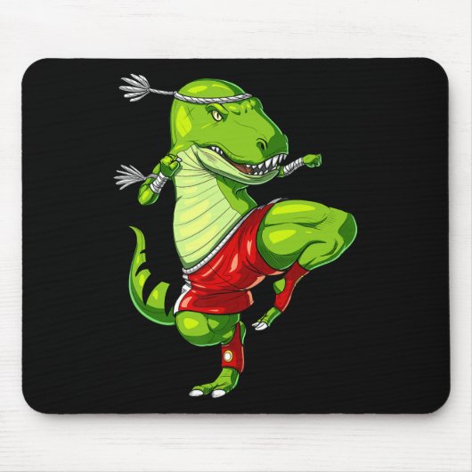 T-rex dinosaurus Muay Thai Boksen Karate Martial A Muismat (Voorkant)