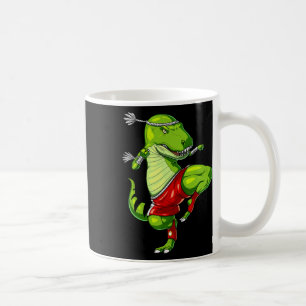 T-rex dinosaurus Muay Thai boksen karate vechtspor Koffiemok
