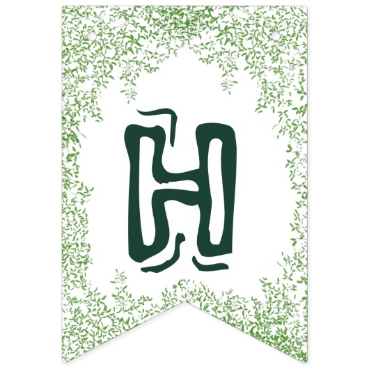 T-Rex Dinosaurus Oerwoud Happy Birthday Vlaggetjes (Tweede vlag)