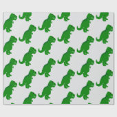 T-Rex Dinosaurus Ontwerp Elke Achtergrondkleur Cadeaupapier (Vlak)