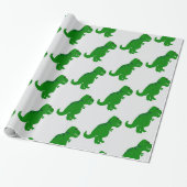 T-Rex Dinosaurus Ontwerp Elke Achtergrondkleur Cadeaupapier (Uitgerold)