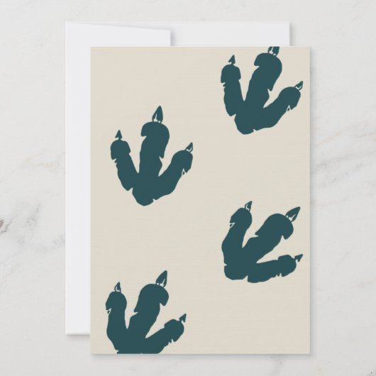 T-Rex Dinosaurus Party Dier Verjaardagsfeest Kaart (Achterkant)