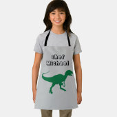 T-rex dinosaurus print aangepaste naam schort (Insitu)