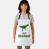 T-rex dinosaurus print aangepaste naam schort (Insitu)