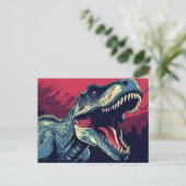T-Rex dinosaurus reptiel Briefkaart (Staand voorkant)