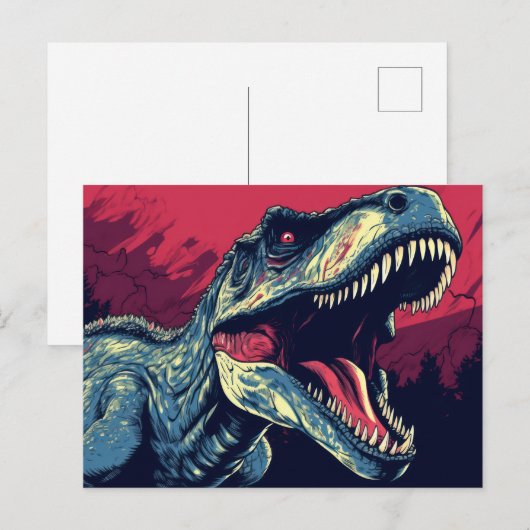 T-Rex dinosaurus reptiel Briefkaart (Voorkant / Achterkant)