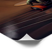 T-Rex Dinosaurus Rijden Een Skateboard Verjaardags Perfect Poster (Hoek)