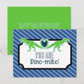 T-Rex dinosaurus School Valentijns Feestdagenkaart (Voorkant / Achterkant)