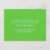 T-Rex dinosaurus School Valentijns Feestdagenkaart (Achterkant)