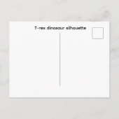 T-rex dinosaurus silhouet briefkaart (Achterkant)