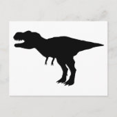 T-rex dinosaurus silhouet briefkaart (Voorkant)