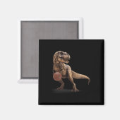 T Rex-dinosaurus speelt skelet grappige dinosaurus Magneet (Voorkant / Achterkant)