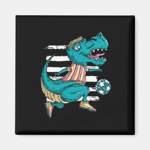 T-rex dinosaurus speelt voetbal - Trex Design Magneet