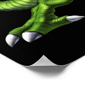 T-Rex Dinosaurus Spelen Gitaar Poster (Hoek)