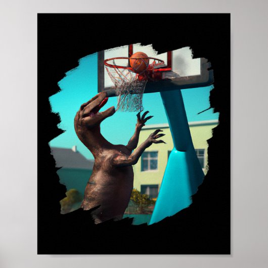 T Rex Dinosaurus Spelen Sketel Leuke Dinosaurus Sk Poster (Voorkant)