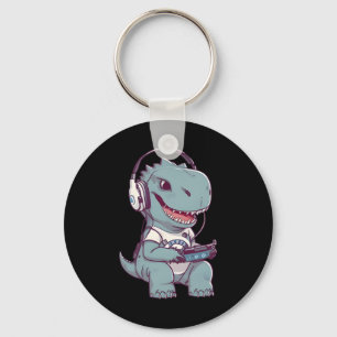 T. Rex-dinosaurus Spelen Videogame Gamer PL Sleutelhanger