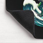 T-rex dinosaurus surfen surfer surfplank cadeau vo muismat (Hoek)