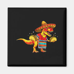 T-rex dinosaurus taco liefhebber cinco de mayo som magneet