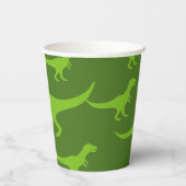 T-rex dinosaurus thema kind verjaardagsfeestbekers papieren bekers (Achterkant)