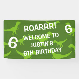 T-rex dinosaurus thema Verjaardagsfeestje welkomst Spandoek