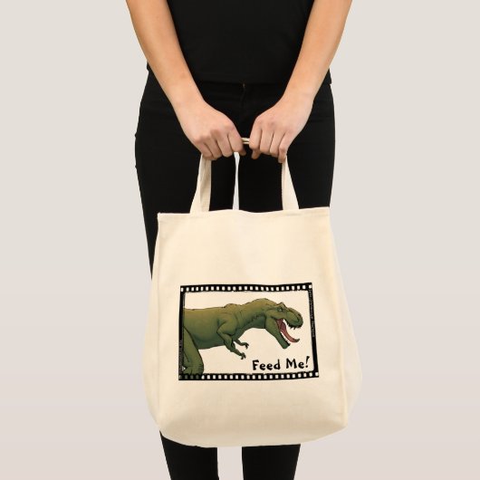 T-Rex dinosaurus Tyrannosaurus voedt me! Tote Bag (Voorkant (product))