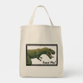 T-Rex dinosaurus Tyrannosaurus voedt me! Tote Bag (Achterkant)