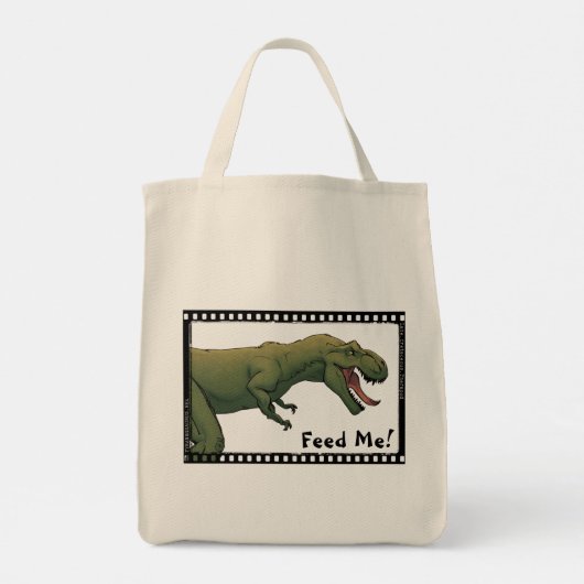 T-Rex dinosaurus Tyrannosaurus voedt me! Tote Bag (Achterkant)