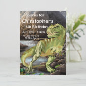 T-Rex, Dinosaurus verjaardag, Kaart (Staand voorkant)