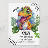 T Rex, Dinosaurus verjaardag, Kaart (Voorkant / Achterkant)